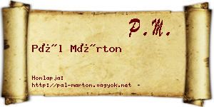 Pál Márton névjegykártya